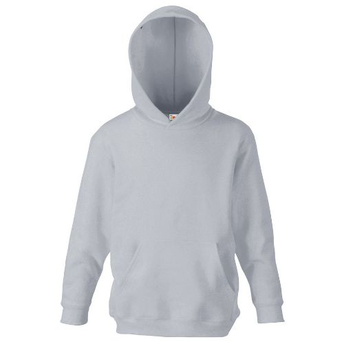 Fruit Of The Loom Kids Classic Hooded Sweatshirt Heather Grey